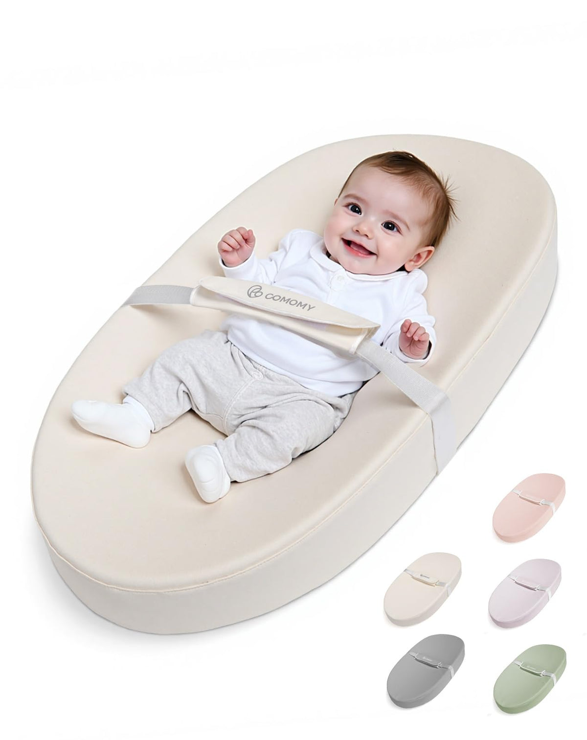 COMOMY baby changing pad waterproof cover is wipe-clean and mess-ready during diaper changes.