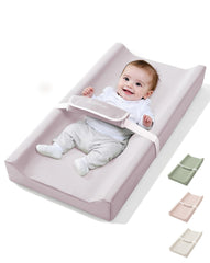 COMOMY baby changing pad with wipeable PU cover for quick cleanup