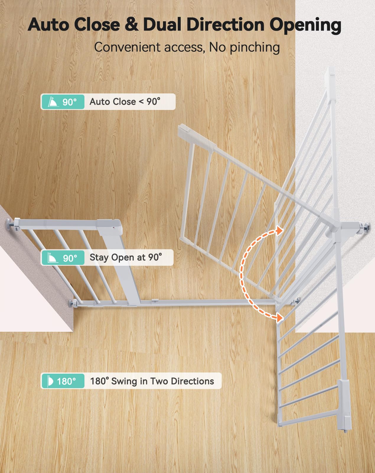 COMOMY 23.6in walk-through opening enables easy passage.