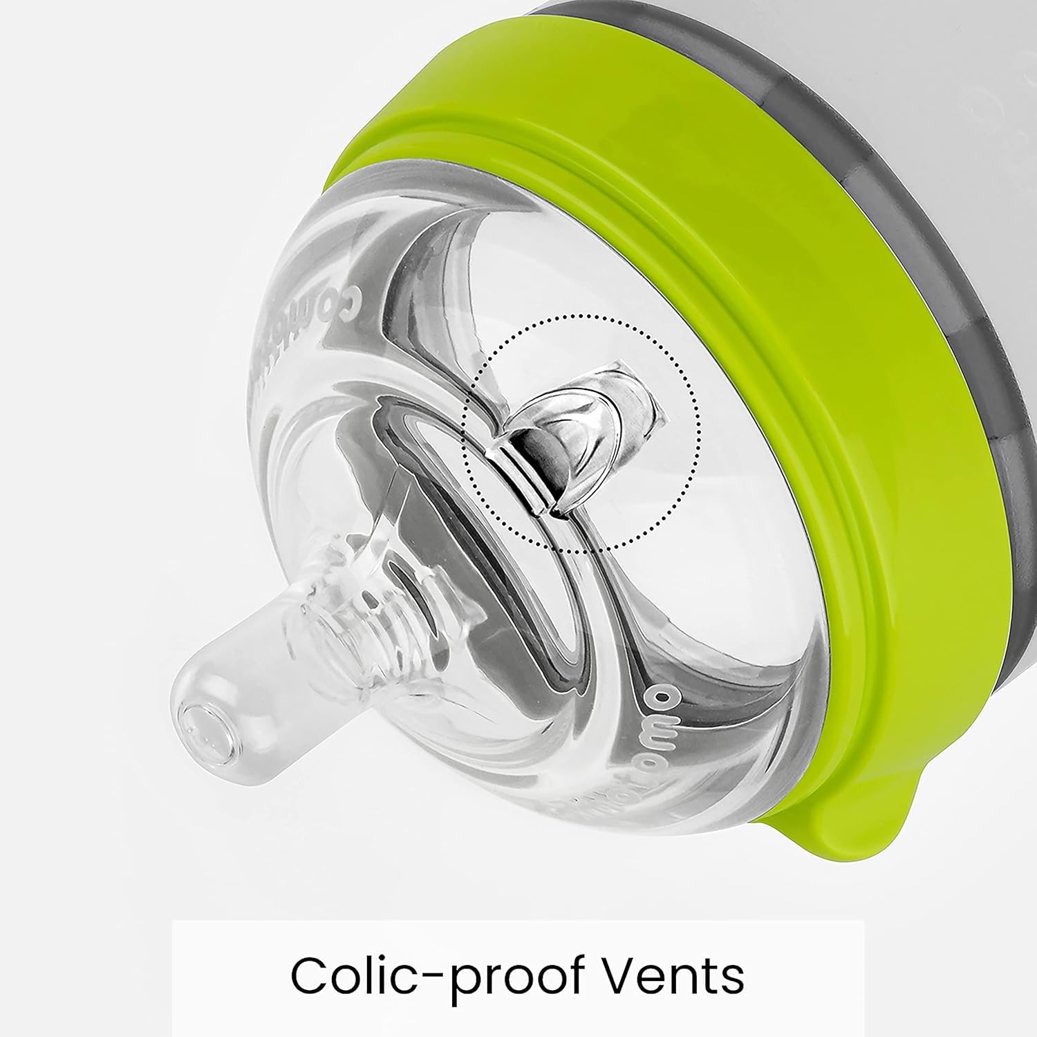 Anti-colic vents help minimize gas and spit-up during feeds