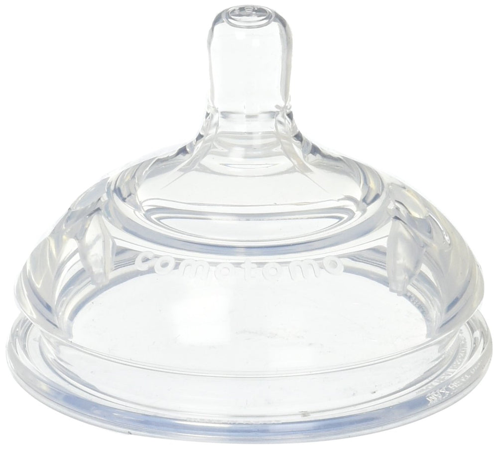 Comotomo fast-flow replacement nipple for 6+ months mimics natural breastfeeding.