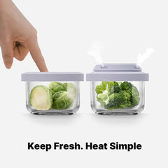 Comotomo Smart Vent container going from fridge to microwave without removing lid