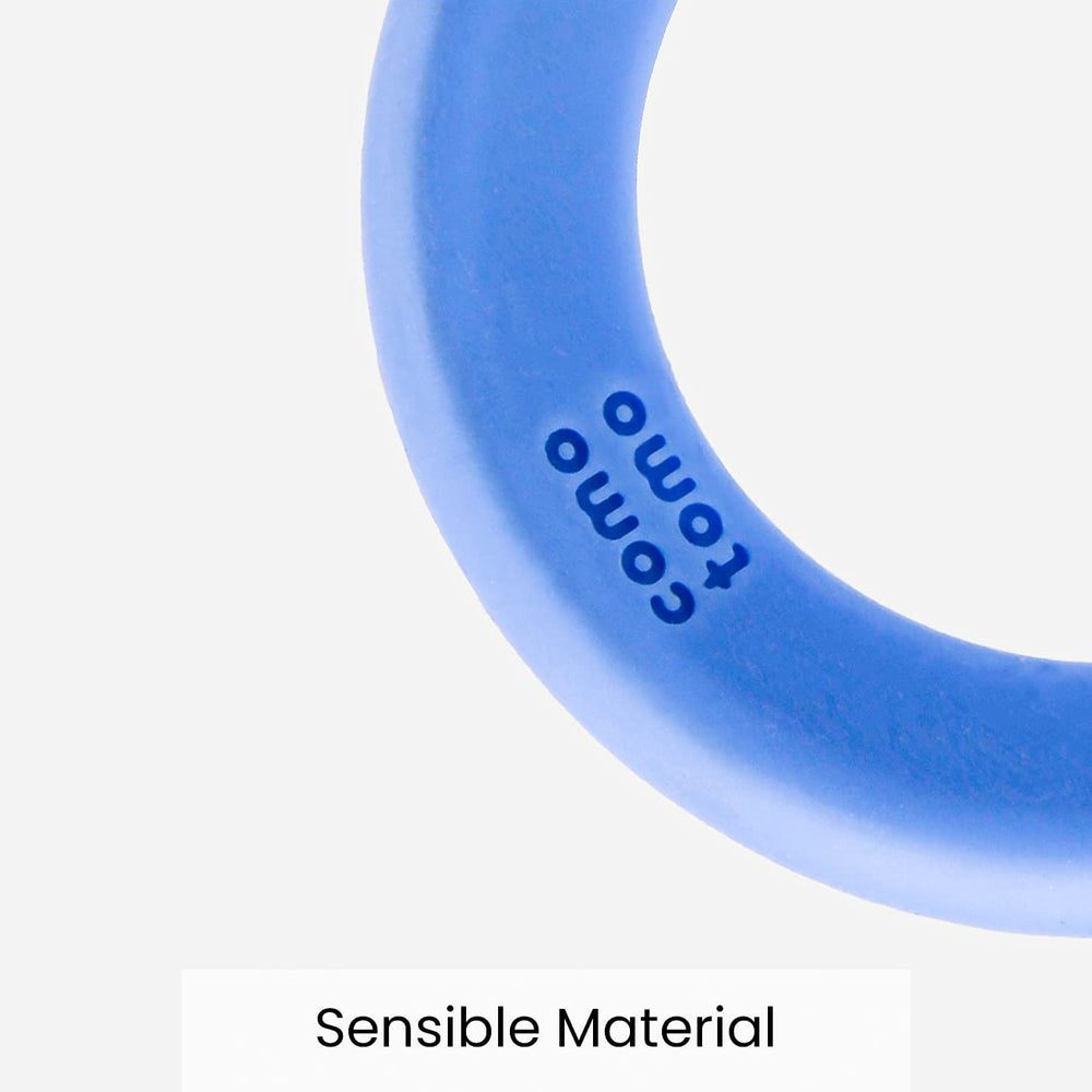 Comotomo teether blue easy-clean design simplifies post-meal hygiene
