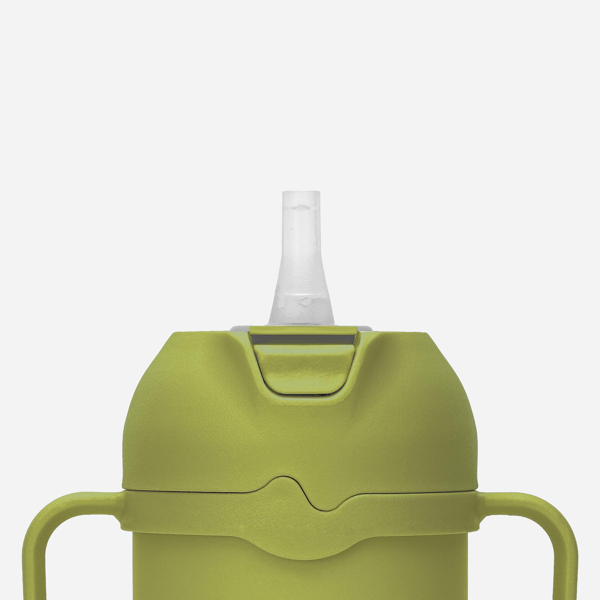 Comotomo Toddler Tumbler 8oz with straw showing flexible sip for little ones