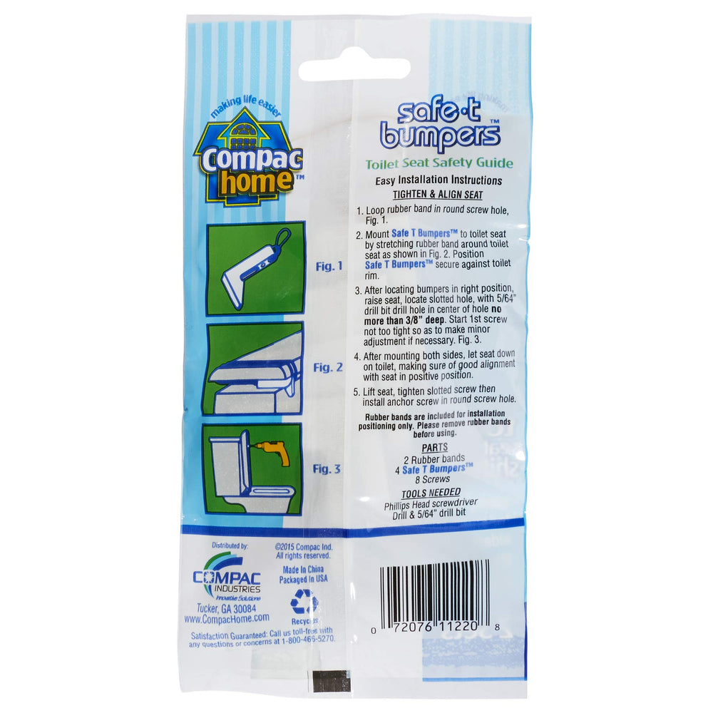 COMPAC HOME Safe-T-Bumpers includedPartsPack demonstrates quick, tool-friendly installation.