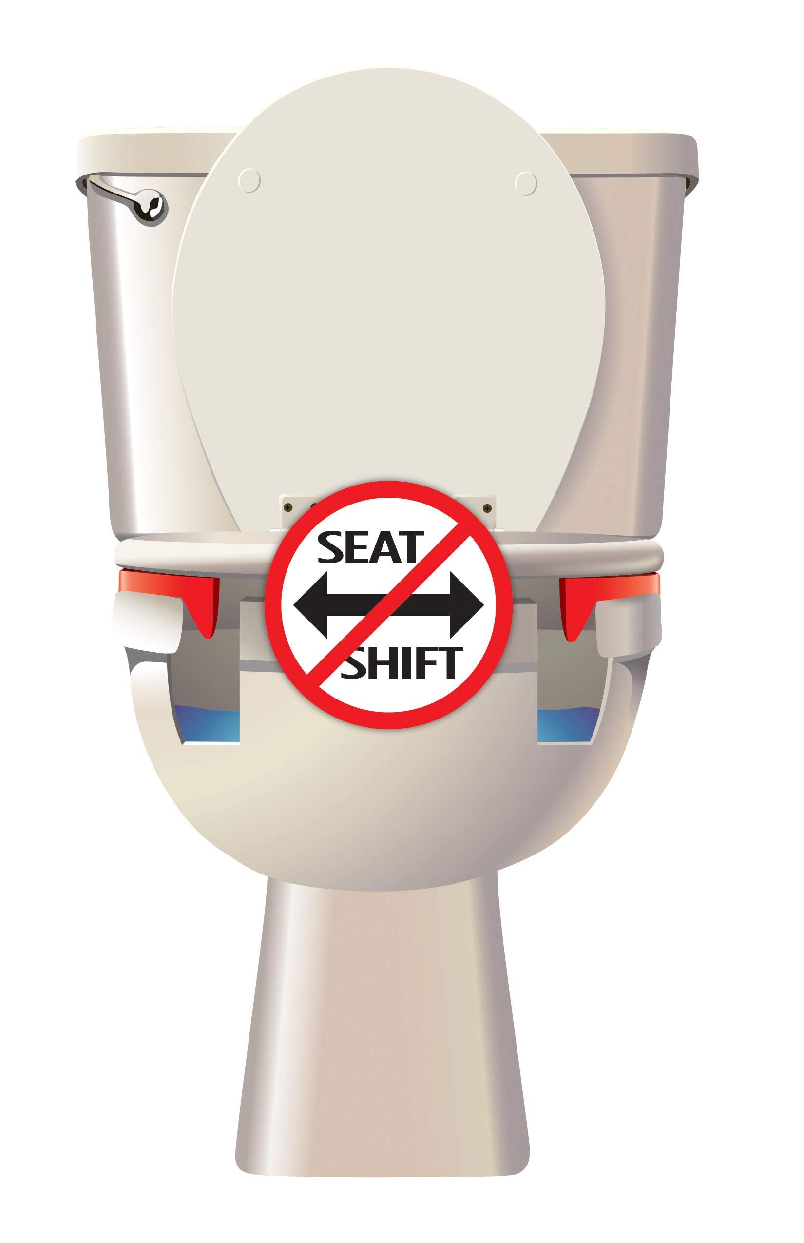 COMPAC HOME Safe-T-Bumpers installed on a toilet provide steady seating.
