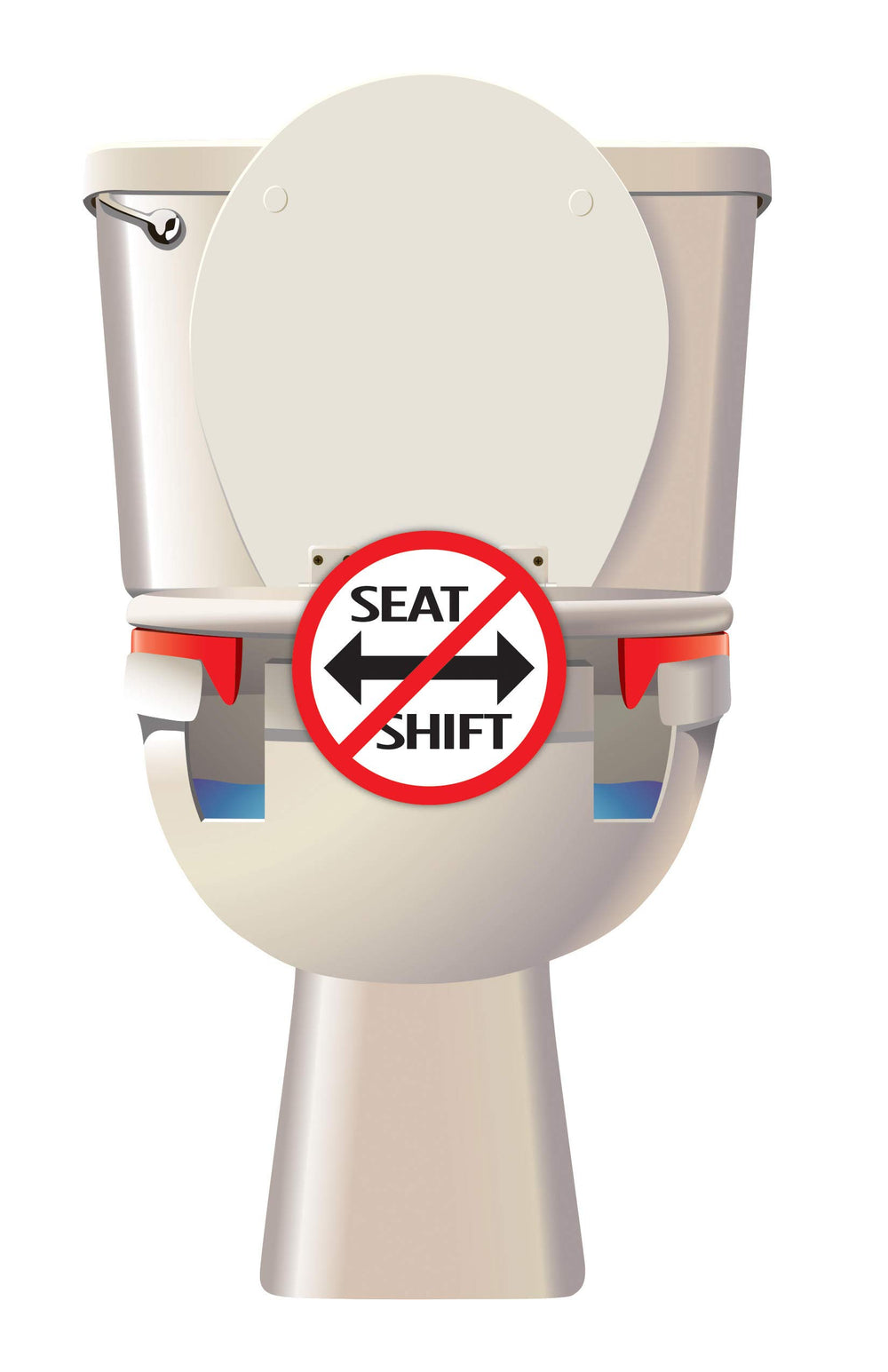 COMPAC HOME Safe-T-Bumpers installed on a toilet provide steady seating.