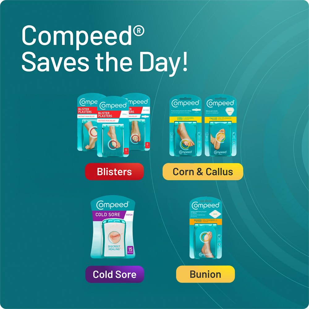 Compeed blister dressings; portable pack for on-the-go relief