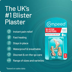 Compeed hydrocolloid gel close-up; shows advanced healing environment for blisters
