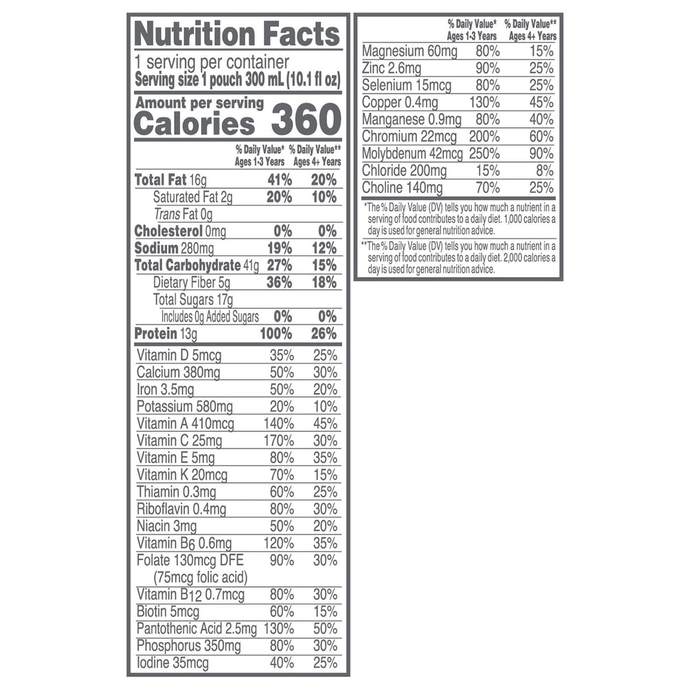 Compleat Pediatric Organic Blends front-label pouch emphasizing organic ingredients and user-friendly nutrition