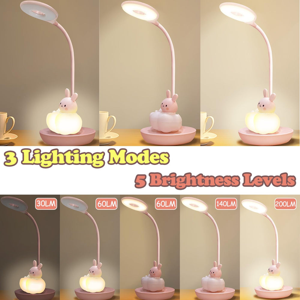 CompraFun pink rabbit night light provides soft glow for bedtime comfort
