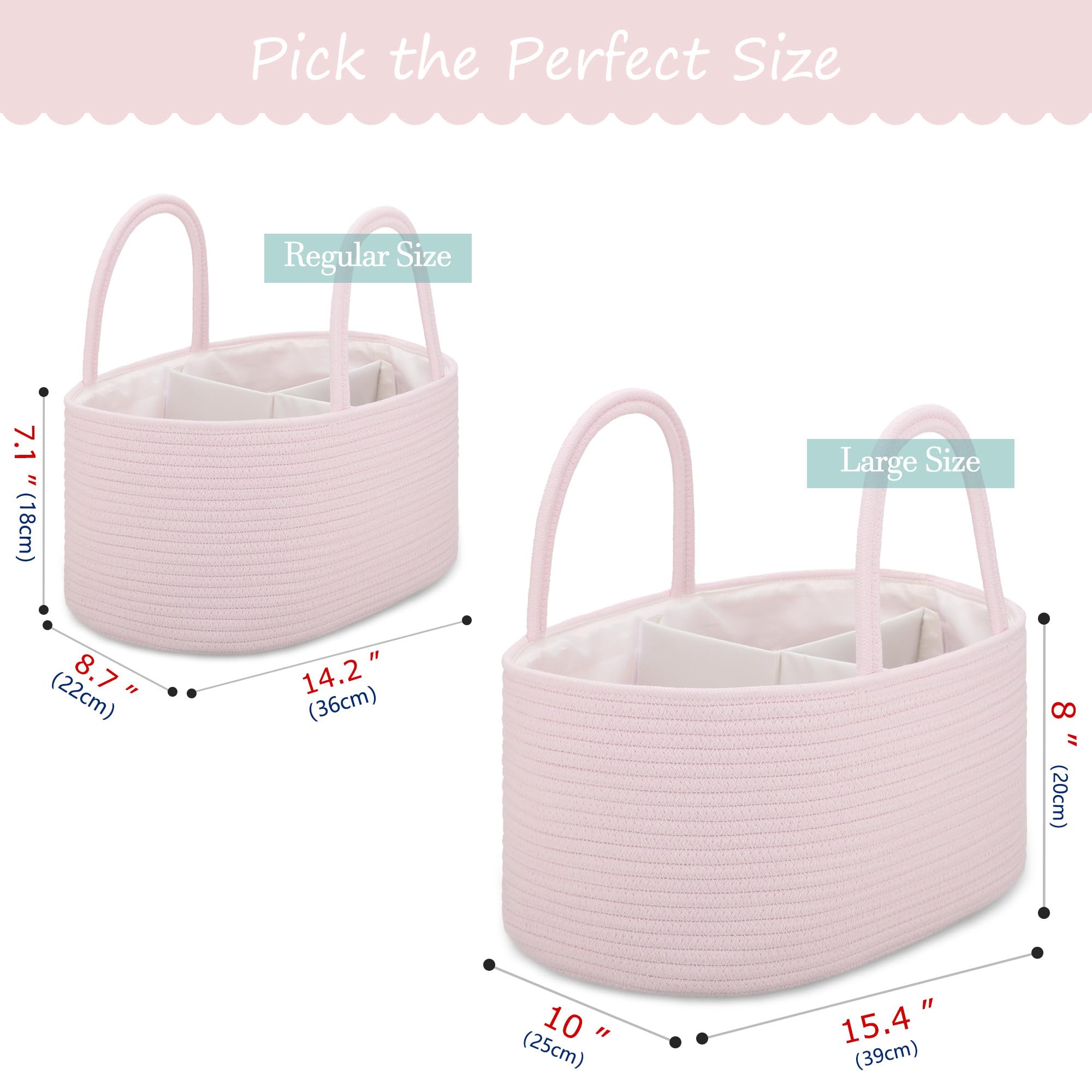 COMSE nursery organization in a compact footprint fits on dresser tops