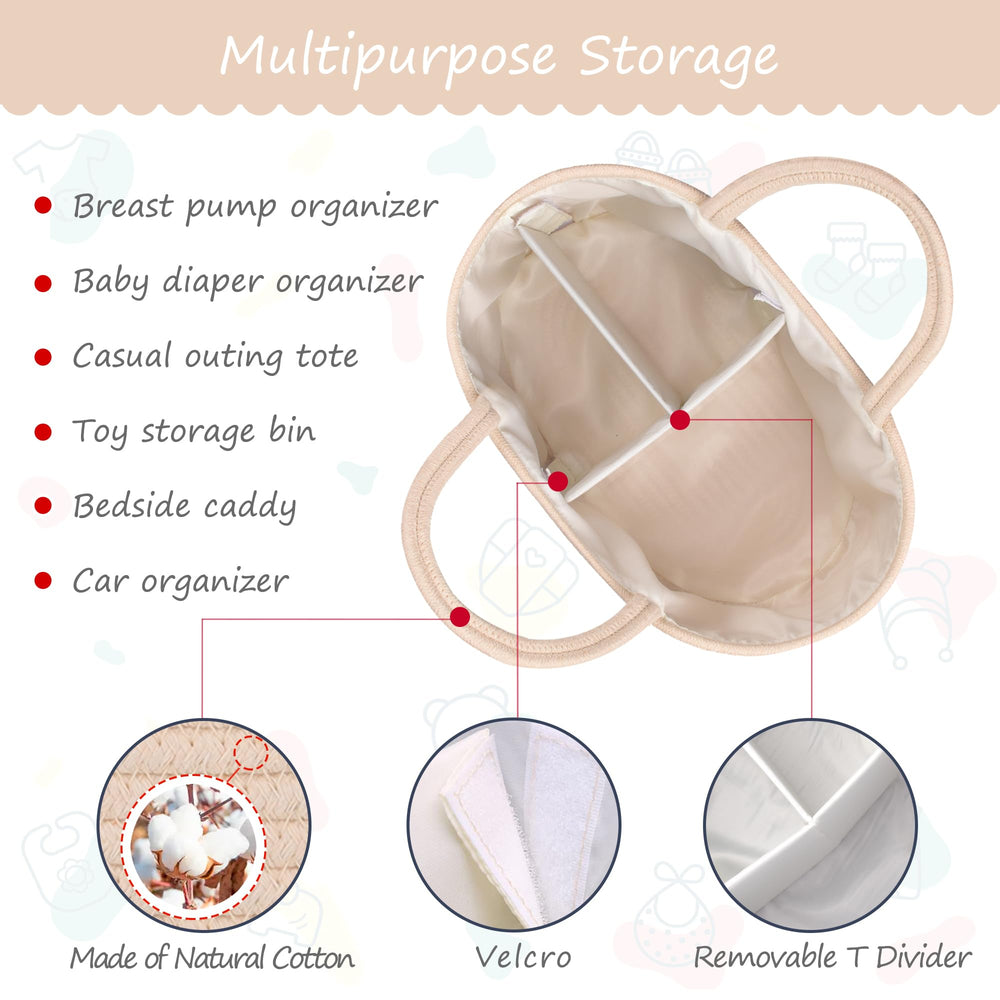 COMSE baby caddy serving as nursery storage is portable and versatile.