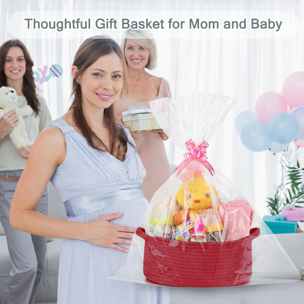 COMSE baby toy box with handles shows portable nursery storage in action.