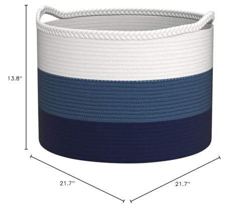 COMSE blanket basket in living room as decor and storage solution.