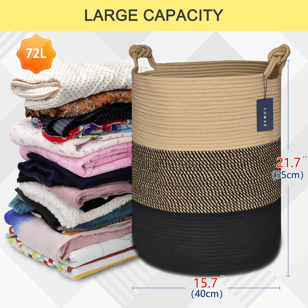 COMSE blanket basket nursery use beams practical toy and clothing organization.