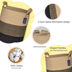 COMSE blanket basket open-top design enables easy access to stored items.