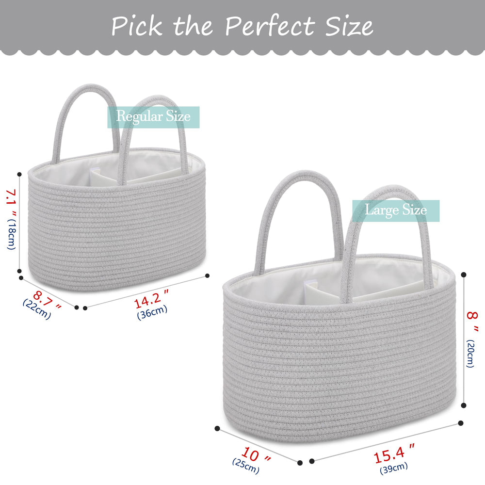 COMSE car diaper caddy with handles for on-the-go essentials
