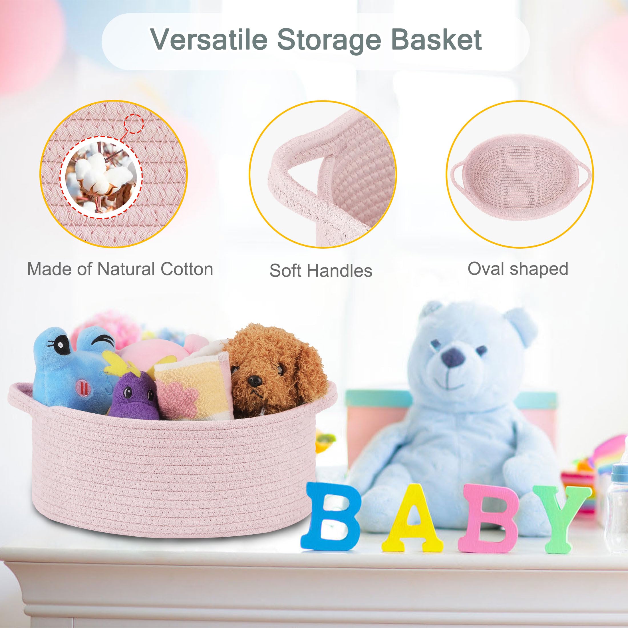 COMSE compact 12x8x5 gift basket fits on shelves.