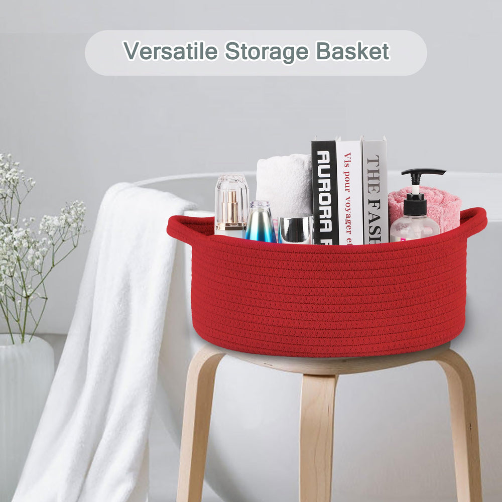 COMSE natural cotton rope material offers a safe, kid-friendly storage option.
