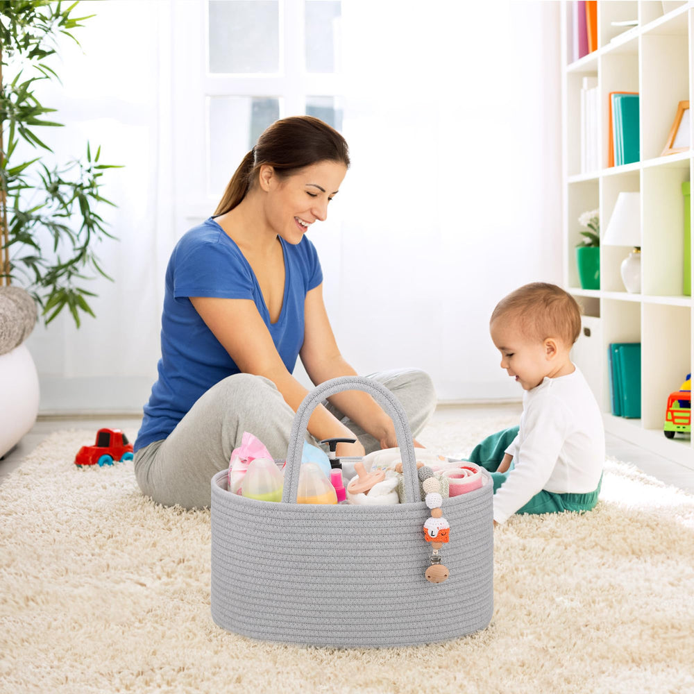 COMSE diaper caddy dresser-top storage keeps essentials organized