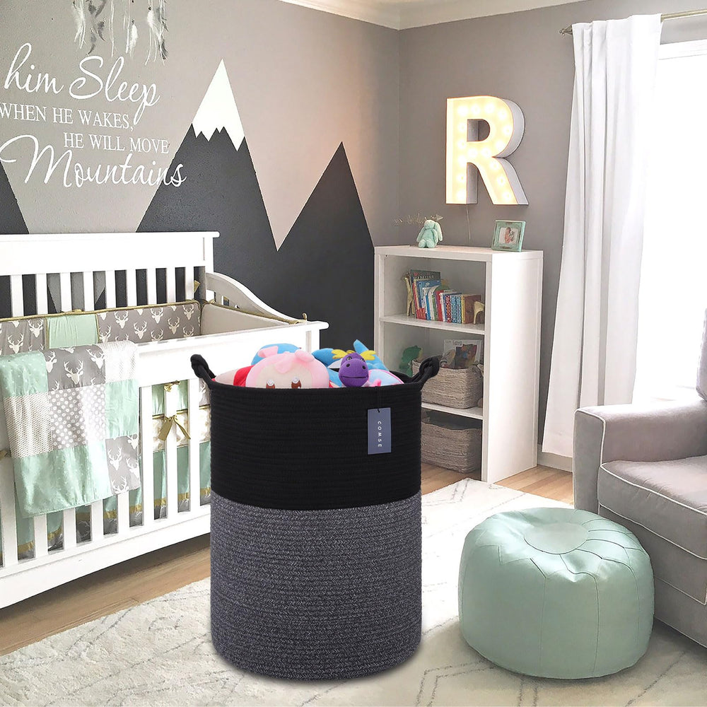 COMSE extra large blanket basket child-safe-material ideal for nurseries.