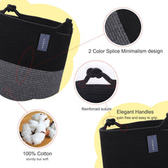 COMSE extra large blanket basket nursery decor shows versatile storage in kids room.