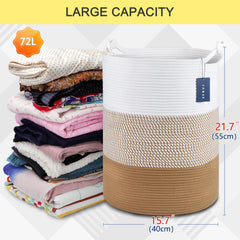 COMSE Extra Large Blanket Basket in nursery scene offers organized toy and clothing storage