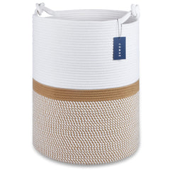 COMSE extra large blanket basket tall stand showing sturdy storage option for towels or toys