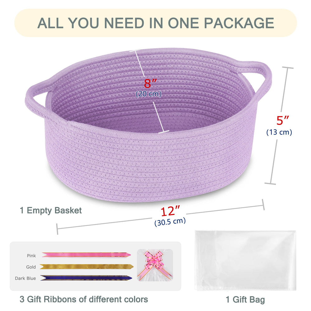 COMSE gift basket with clear cellophane bag for elegant presentation.