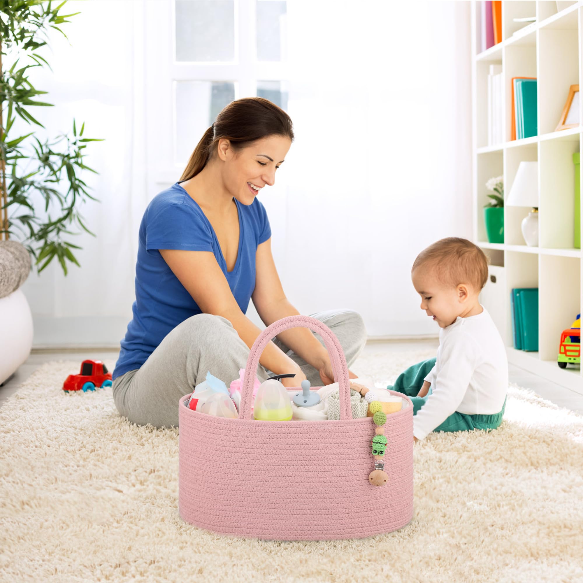 COMSE gift-ready diaper caddy for baby showers and registries.