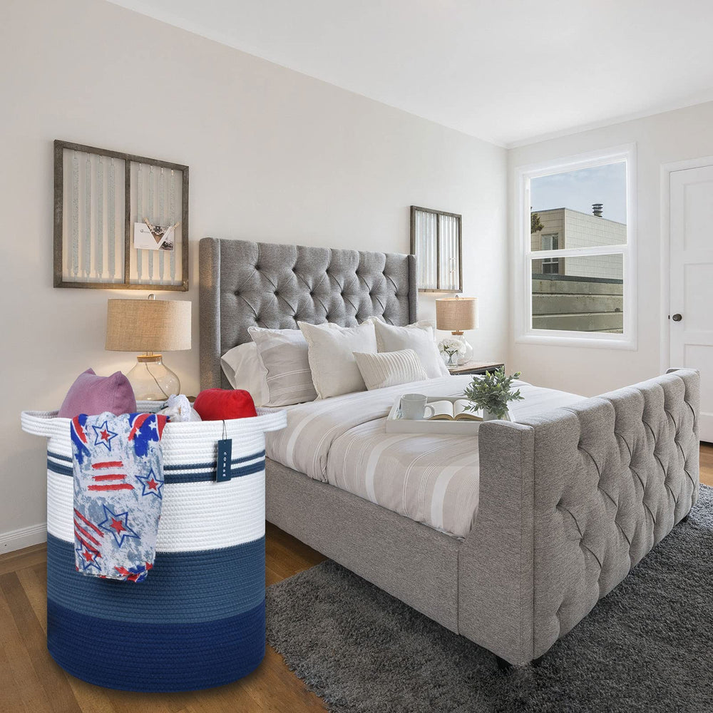 COMSE versatile nursery hamper for toys, blankets, and clothing organization.