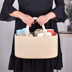 COMSE large diaper caddy open compartments for easy diaper changes.