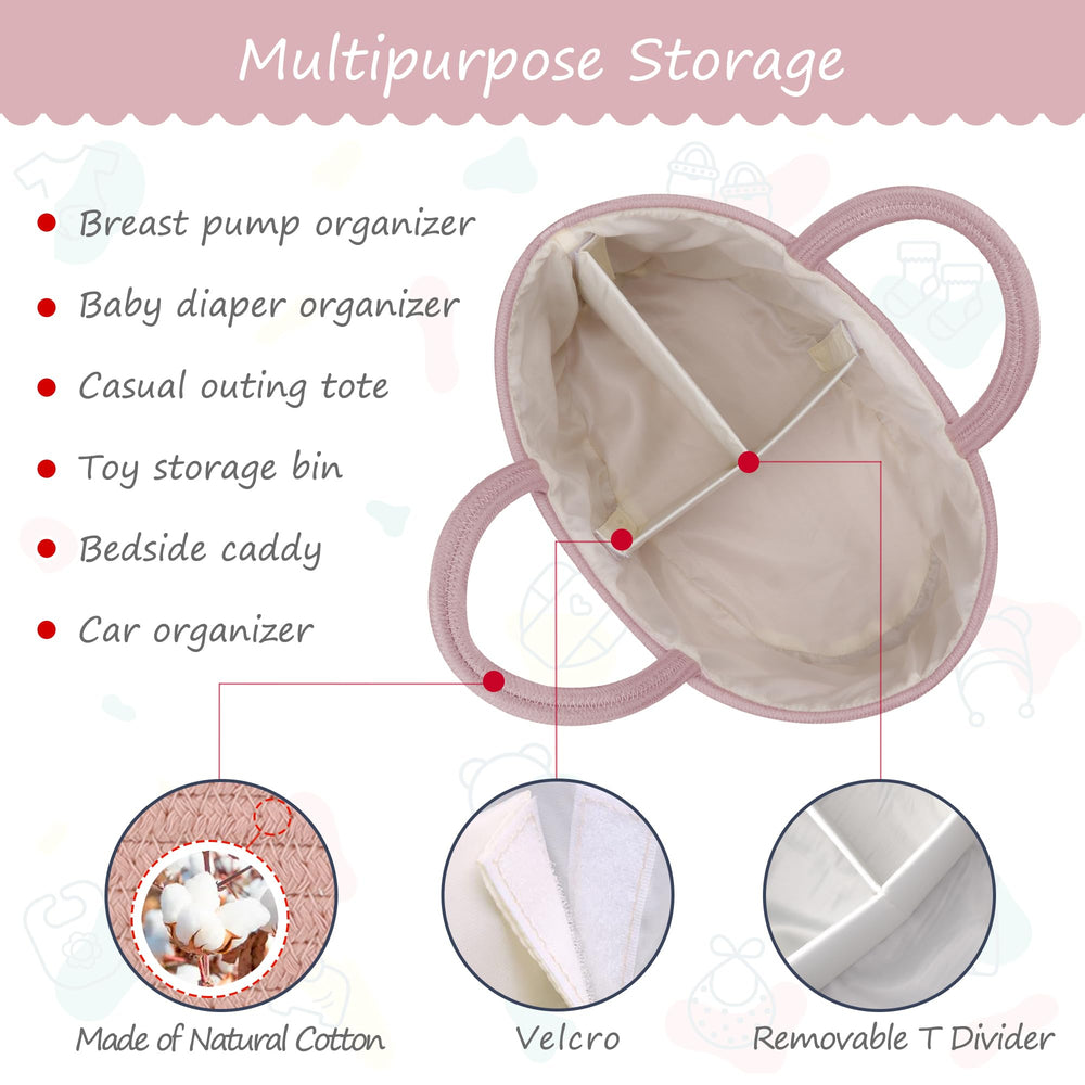 COMSE multi-purpose baby basket can store toys or toiletries.