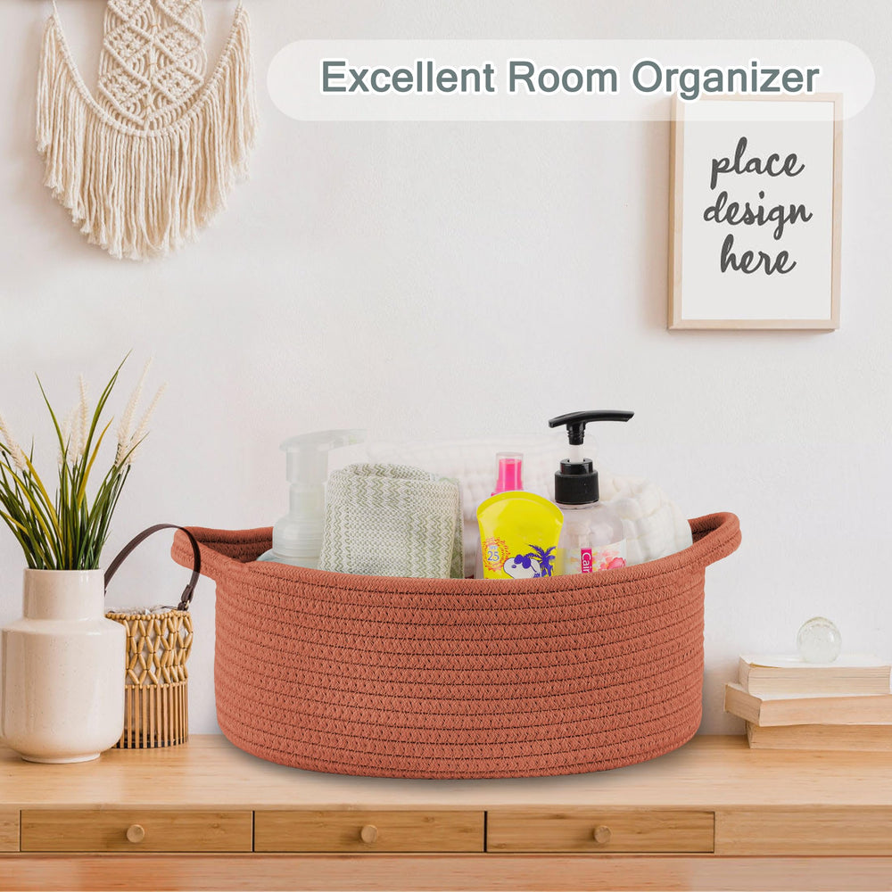 COMSE multi-purpose storage basket ideal for baby supplies and nursery organization