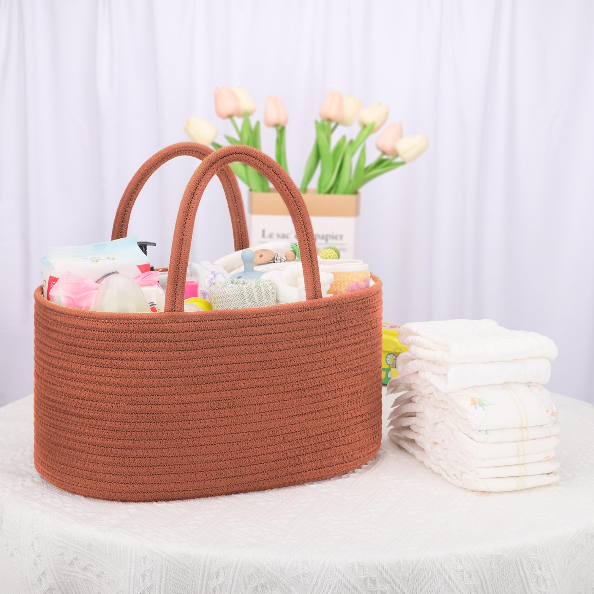 COMSE multi-use diaper organizer doubles as toy bin or craft caddy