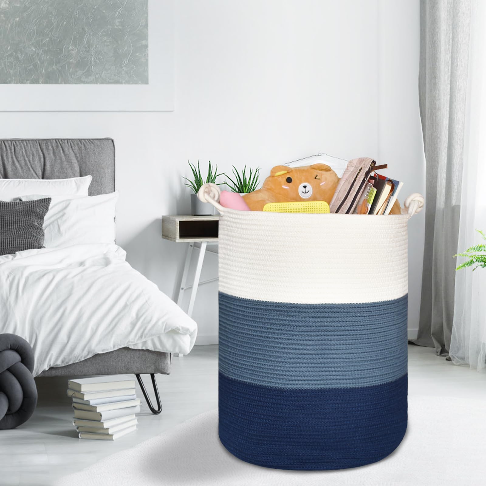 COMSE neutral color design complements nursery or living room schemes.