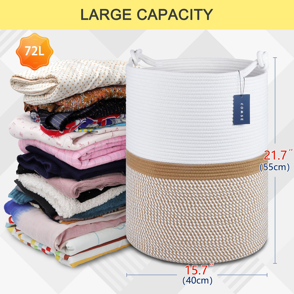 COMSE nursery hamper storage demonstrating versatile organization for baby clothes