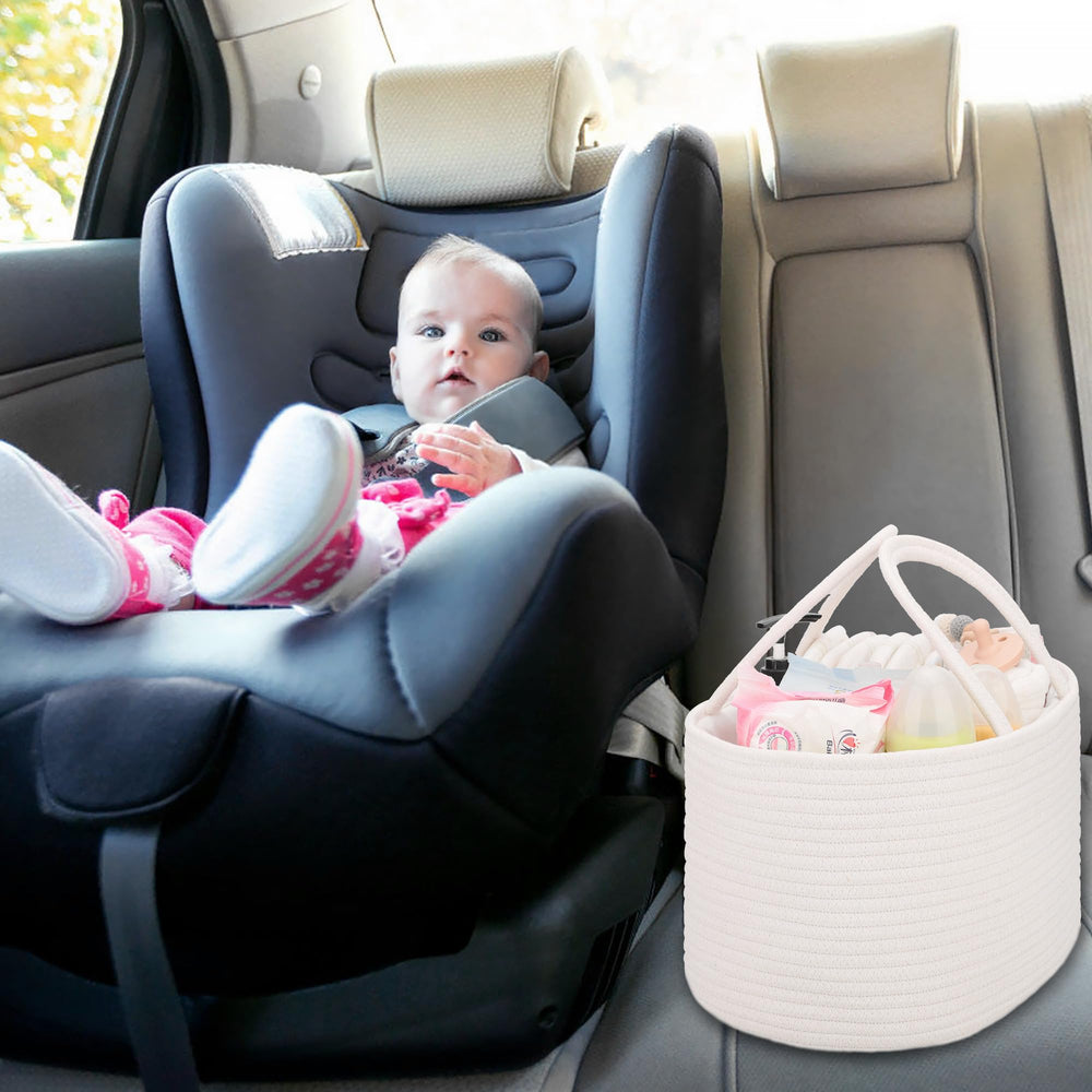 COMSE nursery storage basket suitable for toys, blankets, or changing supplies.