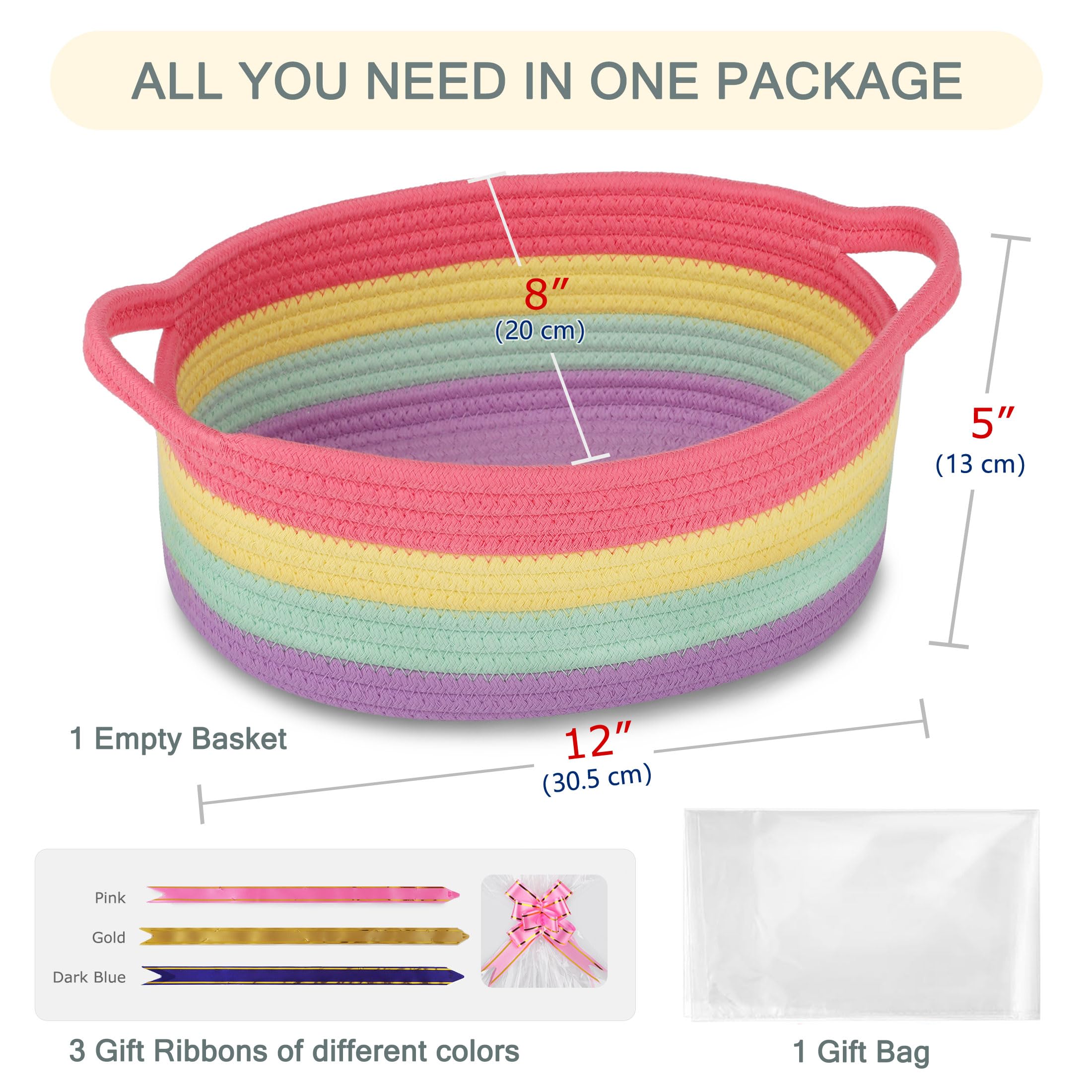 COMSE bedroom organization basket helps declutter desks and shelves with stylish storage