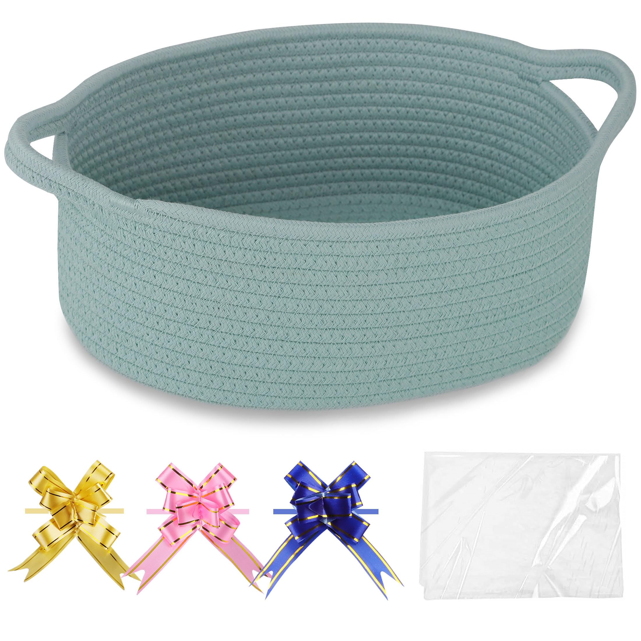 COMSE Small Woven Basket with Gift Bags offering convenient gift-ready storage for celebrations.