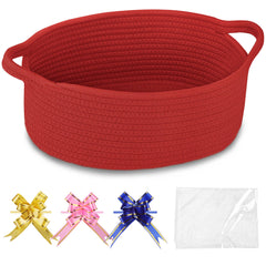 COMSE small woven basket with gift bags for compact storage and gift-ready presentation.