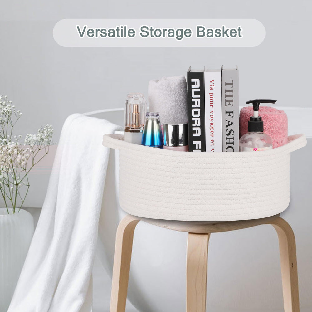 COMSE small basket sized 12x8x5 inches fits on shelves.