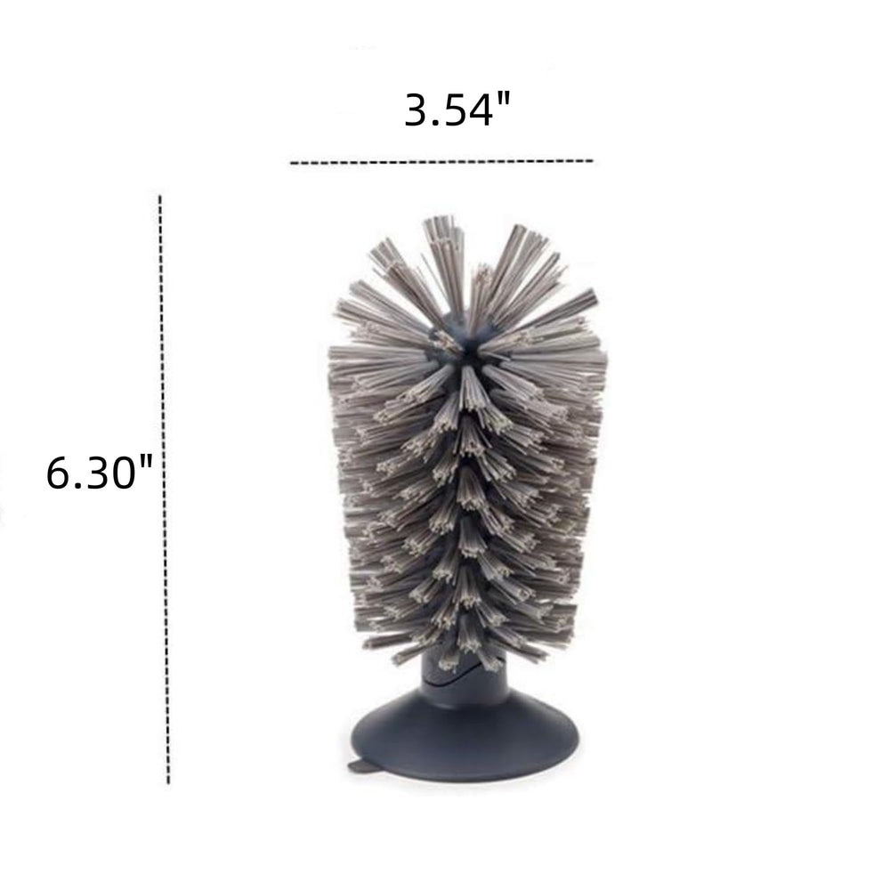 Comsnows turtle brush curved head cleans narrow bottles and decanters with ease