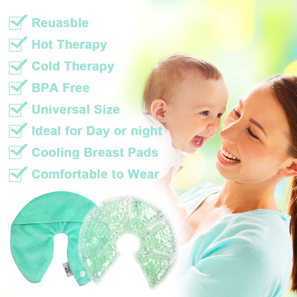 CONBELLA breast therapy pack blue heat function demonstrates comforting warmth to support let-down.