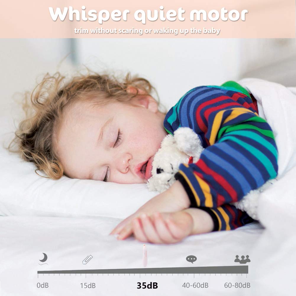 Consevisen baby nail trimmer offers two speeds for gentle to thorough filing.