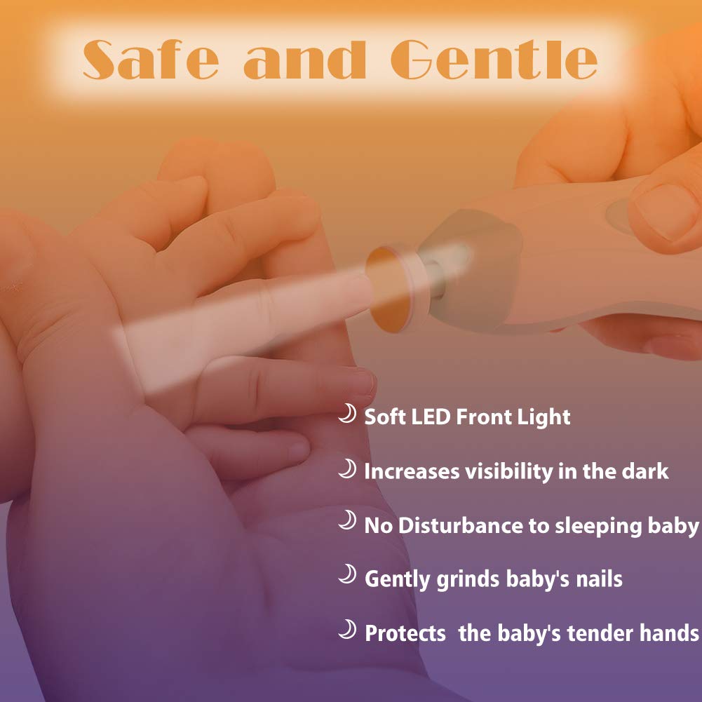 Consevisen LED front light aids clear visibility during nail trimming.