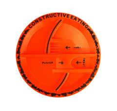 Constructive Eating Construction Plate four sections supports organized toddler meals