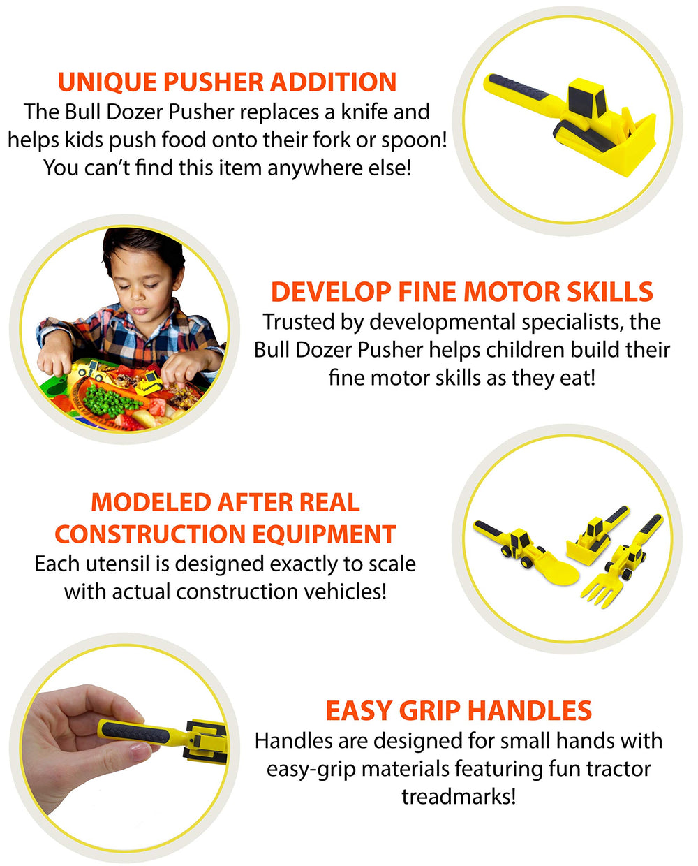 Constructive Eating utensils in hand demonstrate toddler-friendly grip for self-feeding