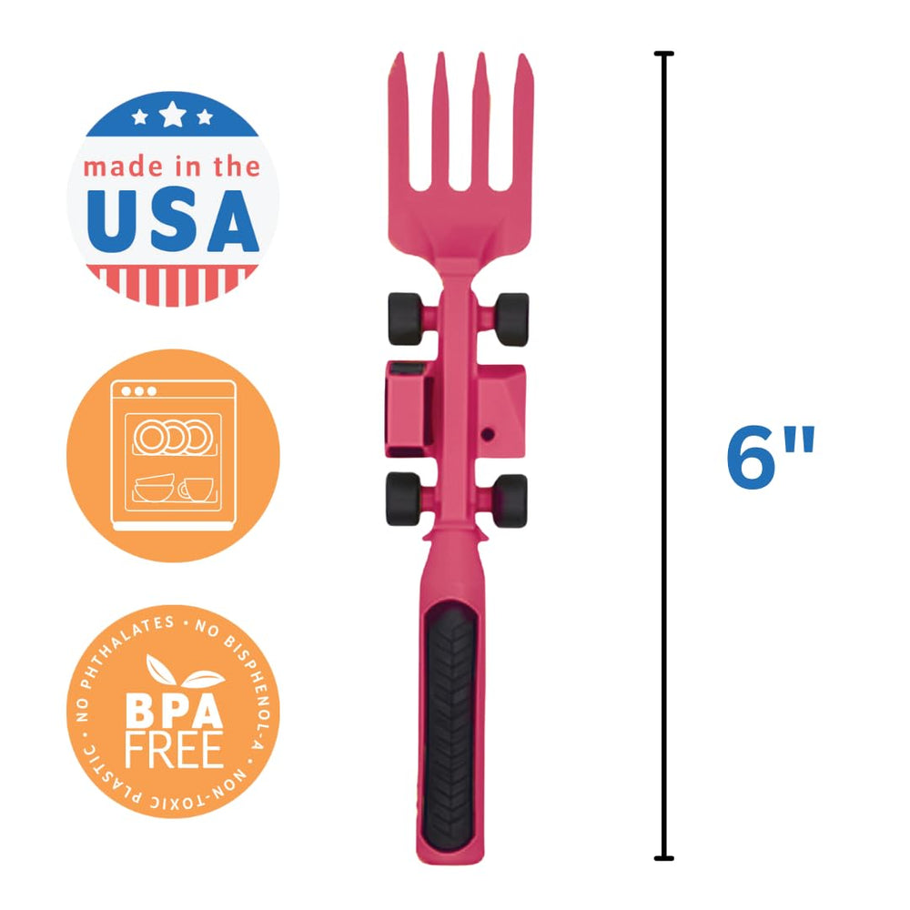 Constructive Eating USA-made dinnerware highlights sturdy design for daily toddler dining.